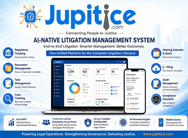 Jupitice Launches AI-Native Litigation ERP to Transform Legal Operations for Enterprises and Law Firms