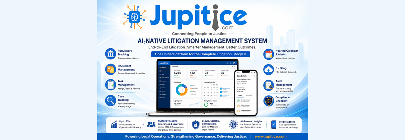 Jupitice Launches AI-Native Litigation ERP to Transform Legal Operations for Enterprises and Law Firms