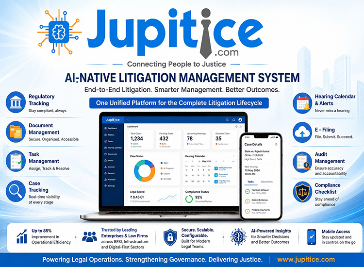 Jupitice Launches AI-Native Litigation ERP to Transform Legal Operations for Enterprises and Law Firms